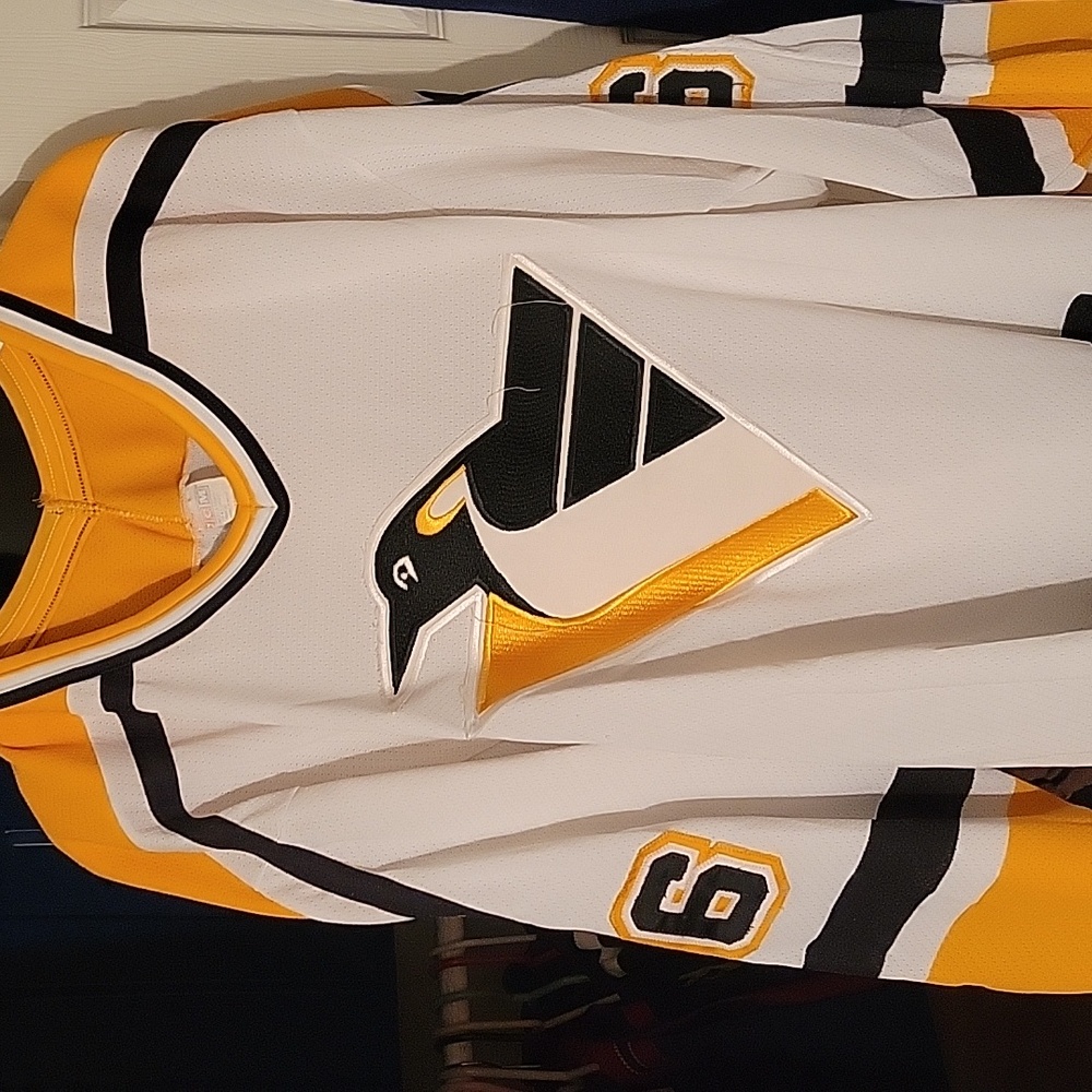 White Penguins Lemieux Jersey